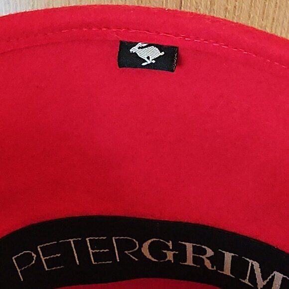 Peter Grimm Wool Cloche Hat Red Womens One Size Grosgrain Bow Wide Brim Hat Band - Picture 8 of 11